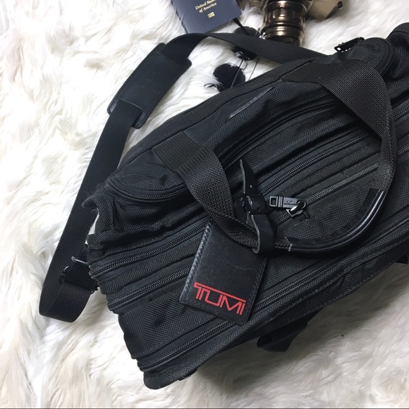 tumi canvas briefcase